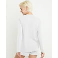thumbnail image 3 of Hanes Originals Tri-Blend Women's Long Sleeve T-Shirt, Relaxed Fit Eco White XL, 3 of 5