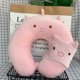 thumbnail image 1 of Almohada de viaje, almohada de viaje para niños, almohada de apoyo para el cuello portátil y cómoda, juego para avión, automóvil, tren, autobús y uso doméstico con antifaz para dormir (rosa) JAMW Sencillez, 1 of 4