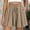 Khaki women's high waisted skirt shorts a1, variant on Cagogo Women's High Waisted Flowy Skirt Shorts with Pockets Summer Casual Mini Loose Beach Vacation Shorts Skirt Solid Trousers, Gray 2XL