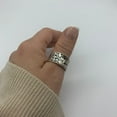 thumbnail image 3 of SS DESIGNS Silver Chunky Boho Thick Adjustable Stacking Statement Thumb Ring, 3 of 7