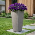 thumbnail image 2 of Algreen Crete 25" Self-Watering Planter, Square Curve, Warm Grey Resin, 2 of 4
