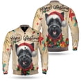 thumbnail image 3 of Merry Christmas Santa Scottish Terrier Scarf Twinkling Lights Xmas Holiday All Over Print 3D Baseball Jacket Scottie Dog Lover Gifts Bomber Jacket Softball - 00022, 3 of 6