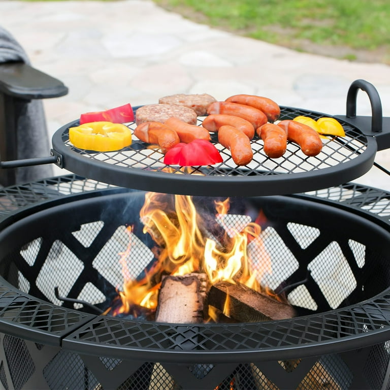 Fire ring with grill deals