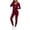 Red, variant on Womens Workout Sets 3 Piece Seamless Long Sleeve Jacket Scrunch Leggings Racerback Sports Bra Yoga Gym Outfits