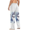 thumbnail image 5 of JSTEL Funny Shark Watercolor Men's Sleepwear Mens Pajama Pants Bottoms with Pockets, S, 5 of 6