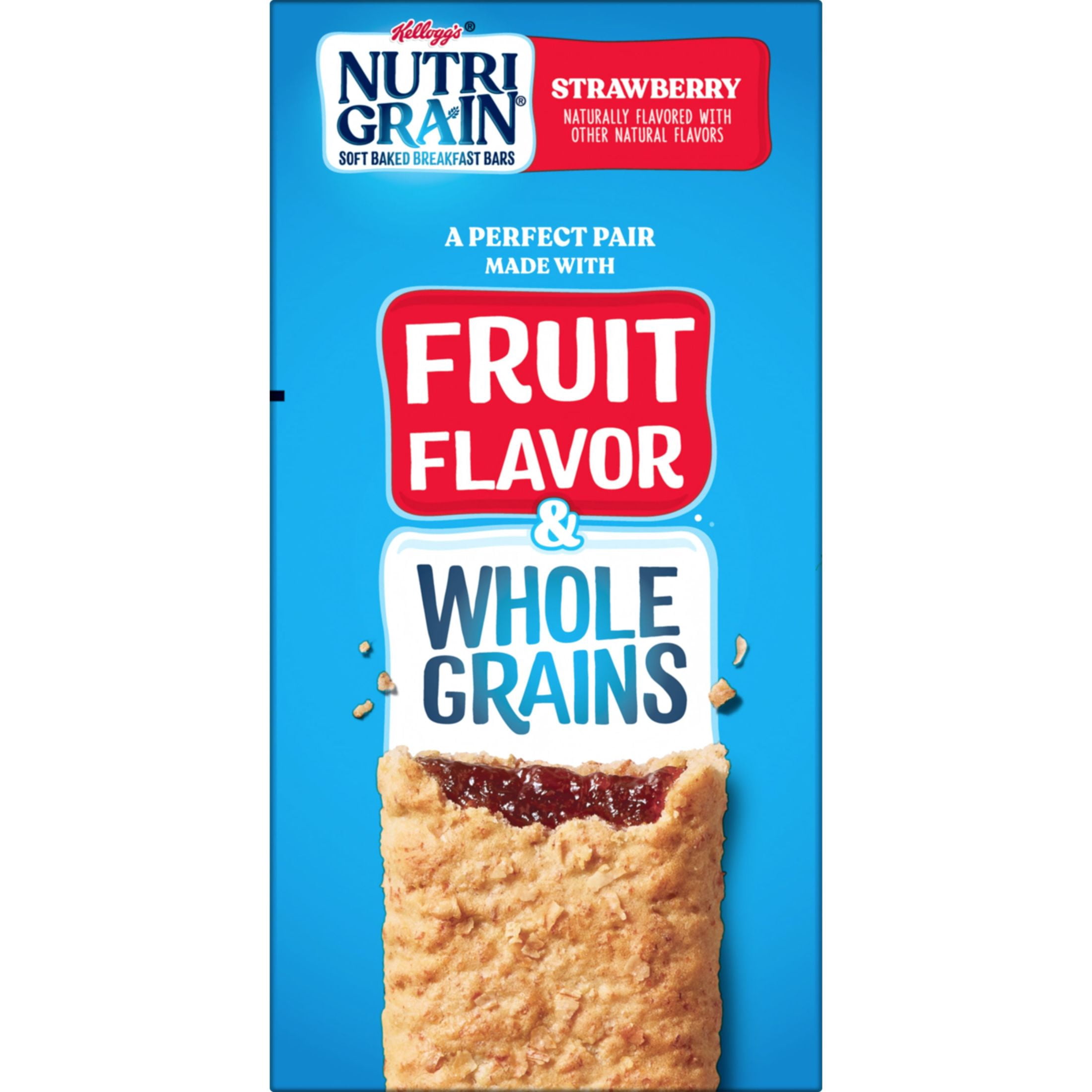 Kellogg's Nutri-Grain Strawberry Chewy Breakfast Bars, Made with 10g Whole Grains, 20.8 oz, 16 Count