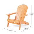 thumbnail image 3 of Carla Acacia Wood Outdoor Adirondack Chair, Tangerine, 3 of 8