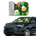 thumbnail image 4 of Fuzoiu St Patrick's Day10 Print Car Windshield Sun Shade,Block Uv Rays Sunshade,Foldable Front Window Sun Visor Protector for Car,SUV,Truck-Keep Vehicle Cool-St Patrick's Day10, 4 of 8