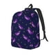 thumbnail image 1 of Disketp Eggplant Mochila de Lona Estampada, Mochila Escolar de Viaje Ligera para Estudiantes y Portátil-Small, 1 of 5