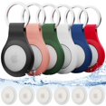 thumbnail image 1 of Llavero con soporte para AirTag, paquete de 6, GOCII, silicona impermeable, 1 of 7