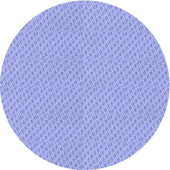 Ahgly Company Machine Washable Indoor Round Transitional Light Slate Blue Area Rugs, 8' Round