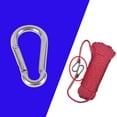 thumbnail image 1 of Mosquetón de resorte Mosquetón de acero inoxidable Clips de acero Llavero Heavy Duty mm de espesor Cola Clip de mosquetón, 1 of 8