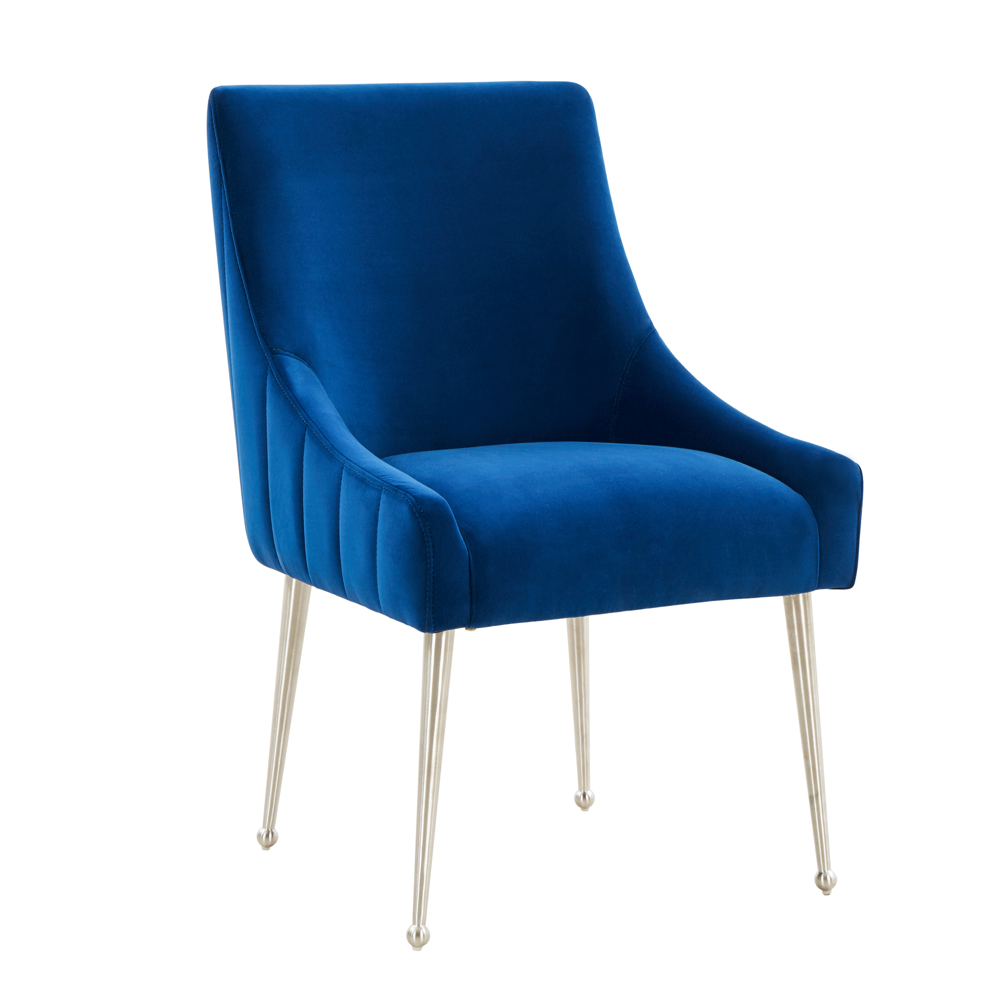 MEXIYA Irina Dining Chair Modern Navy Easy Clean Velvet Upholstered