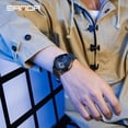 thumbnail image 3 of SANDA 2022 Luxury Fashion Steel Men Watches Waterproof Quartz Movement Wristwatch Casual Leather Watch Relogio Masculino P1110, 3 of 6