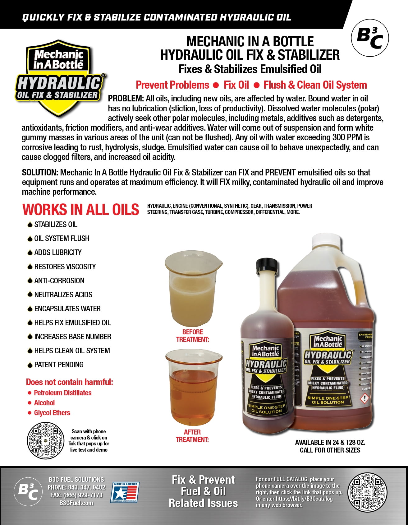 Mechanic In A Bottle 1 Gallon Hydraulic Oil with Stabilizers, Lubricity,  Anti-Corrosion, and Oil System Flush in the Hydraulic Oils department at