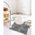 thumbnail image 4 of Black Morocco Kitchen Dish Towels for Drying Dishes Set of 2, Traditional Tribal Abstract Geometric Art Waffle Weave Microfiber Hand Tea Bathroom Towels Quick Dry & Absorbent Towel 12x12, 4 of 7
