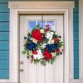 thumbnail image 4 of Celebration Select Tri Color Hydrangea Flag Garland | Independence 250th Anniversary Theme Door Decorative Wall Hanging, 4 of 9