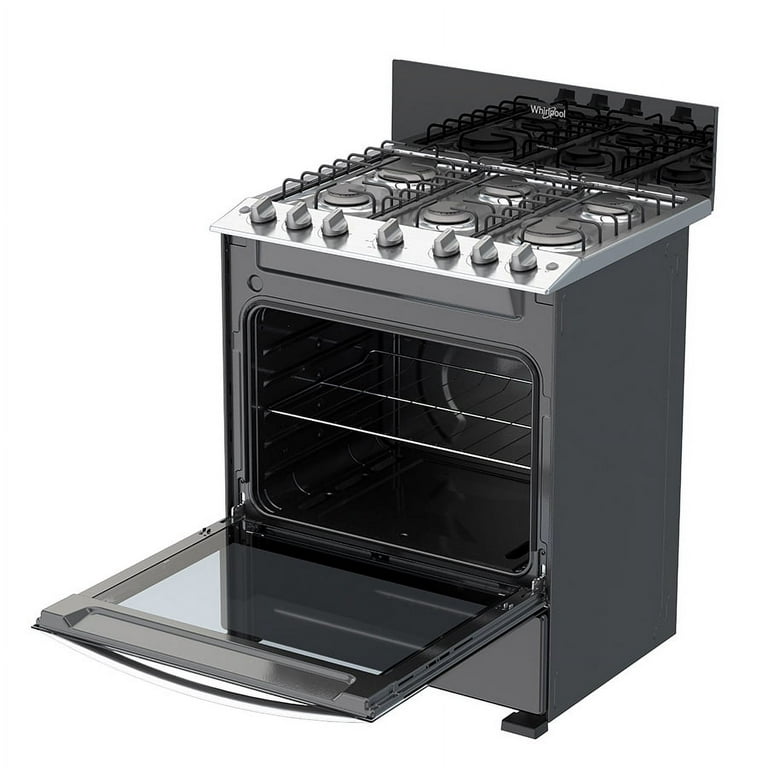Whirlpool black gas stove deals
