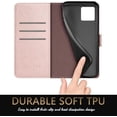 thumbnail image 6 of for iPhone 13 6.1" Phone case[RFID Blocking Leather],[3 Credit Card Slot] Flip Folio Book Shockproof Protector,Holder Stand Cases,Women Men for Apple 13 Wallet Cover,Rose Gold, 6 of 12