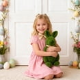 thumbnail image 5 of Luxcidy Simulated Short Plush Moss Easter Bunny Ornament, Cute Mini Desktop Figurine, Soft Lovely Home Decor for Living Room Tabletop, Adorable Easter Festival Small Decoration, 1PCS, 5 of 6