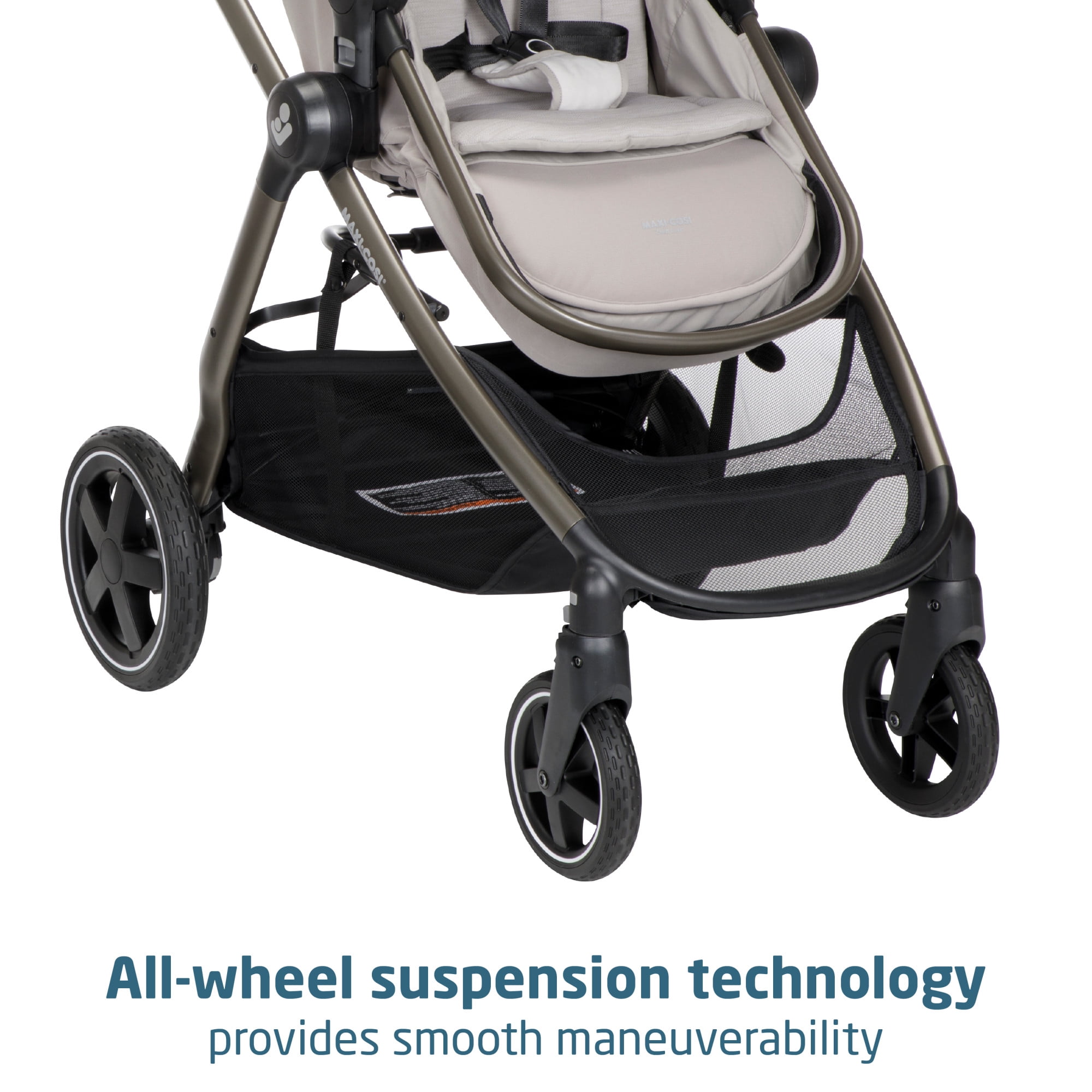 Maxi-Cosi Zelia² Luxe 5-in-1 Modular Travel System, New Hope Tan
