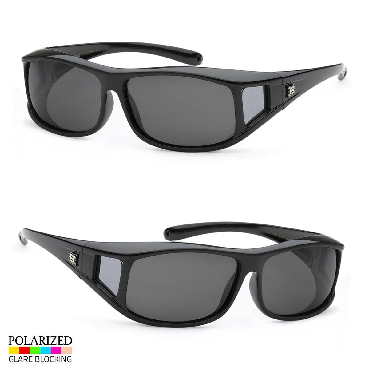 POLARIZED cover put over Sunglasses wear Rx glass fit driving SIZE ...
