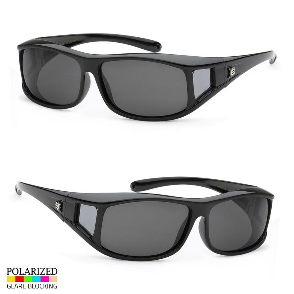 POLARIZED cover put over Sunglasses wear Rx glass fit driving SIZE