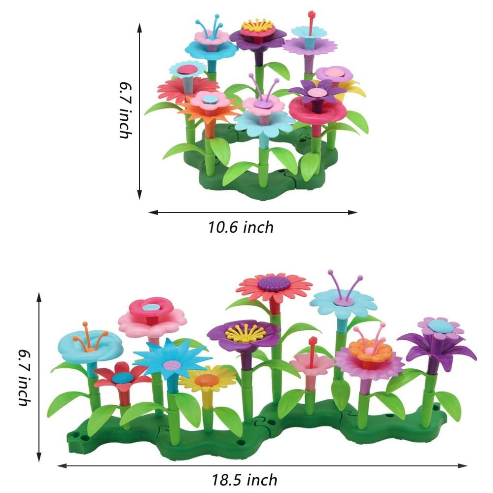 Flower Garden Educational Creative Playset Model Building Kits Plastic, 1.56 oz, 46 Pcs