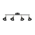 thumbnail image 1 of Tristan 4-Light Track Lighting, Matte Black, Matte Brass Accents, 1 of 9