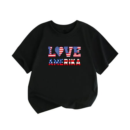 

Wiueurtly Summer Children s T Shirt Independence Day Children s Short Sleeve T Shirt For Boys And Girls Babies Kids Baby Girls Boys Neon Outfit Boy