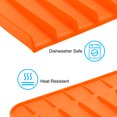 thumbnail image 5 of Unique Bargains Kitchen Sink Splash Guard, 14.5' x 5.3' Silicone Faucet Water Catcher Mat for Kitchen Bathroom Countertop Orange, 5 of 5