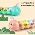 thumbnail image 3 of Crawling Toys Musical Light Up, Caterpillar Design Tummy Time Toy with Light & Music, Sensory Push and Pull Toy, Birthday Gifts for Boys and Girls Pink, 3 of 5