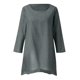 thumbnail image 4 of Ploknplq Tunic Tops for Women Loose Fit Dressy,Elbow Length Tee Shirts for Women,Womens Tunic Tops,Irregular Baggy Blouse Shirt Tunic Tops,Plaid Shirts for Women,Split Hem Top for Women Gray S, 4 of 5
