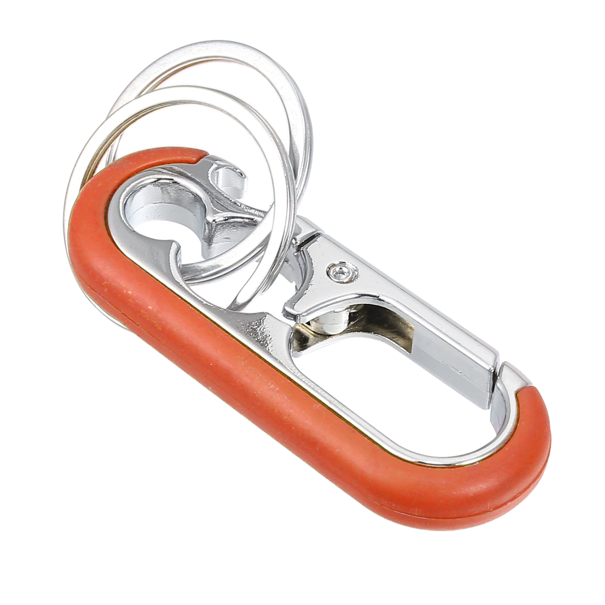 Unique Bargains Car Fob Key Chain Keychain with Double Hoop Orange