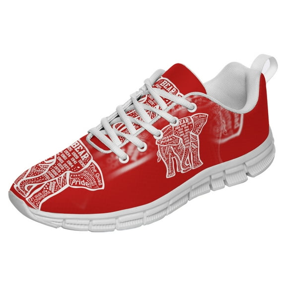 Alabama Elephant Shoes for Men Women Running Sneakers Breathable Casual Sport Tennis Shoes Gift for Him Her White Size 3.5
