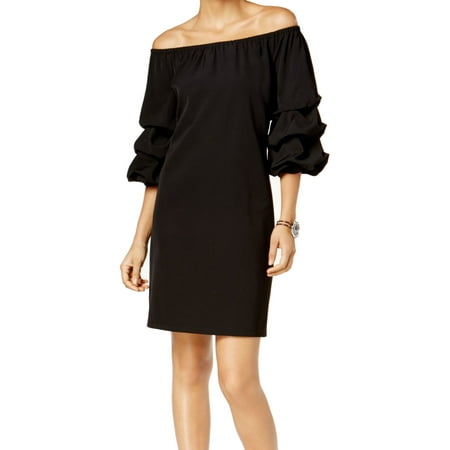 - MSK Womens Large Puff Sleeve Off Shoulder Sheath Dress