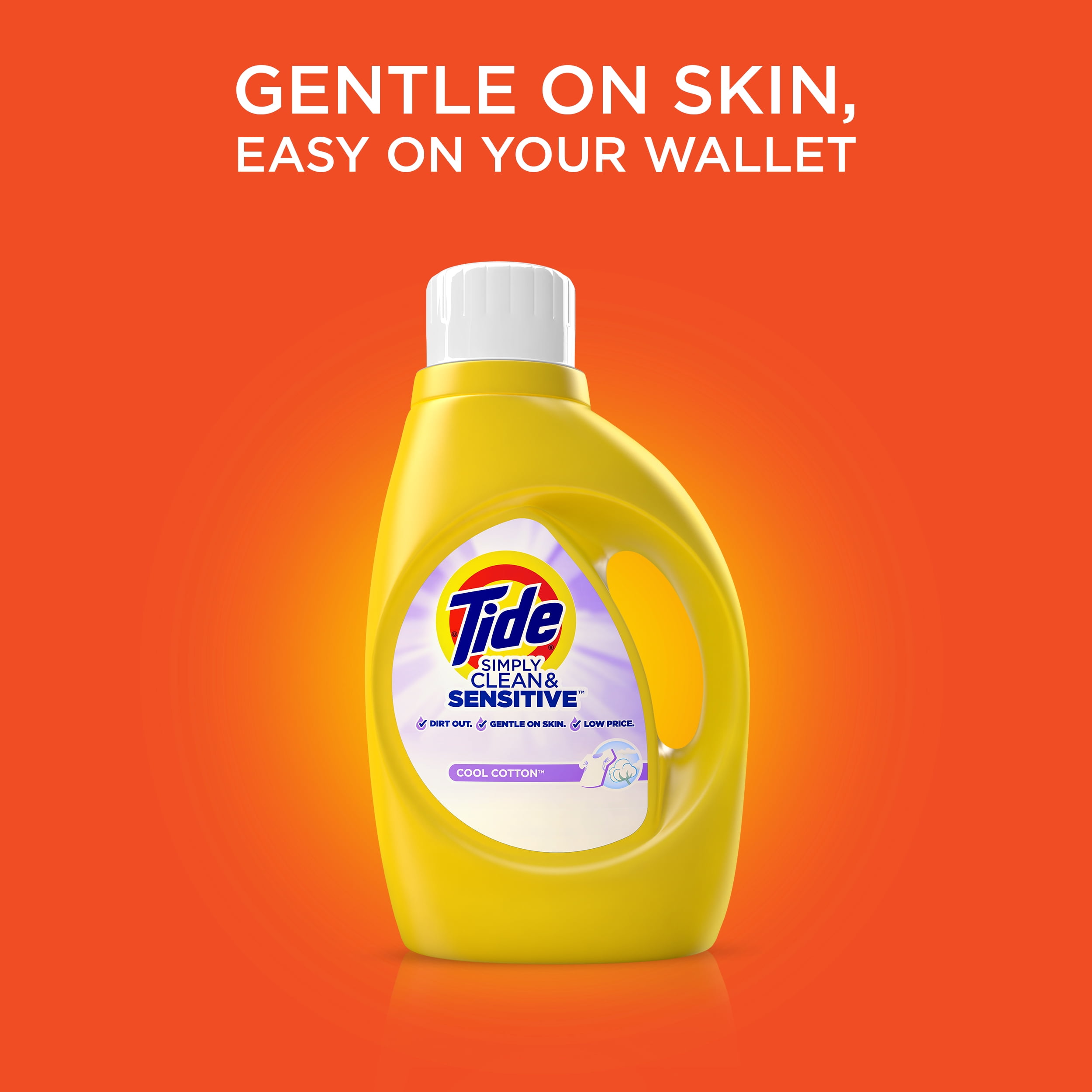 Tide Simply Clean Sensitive He Liquid Laundry Detergent Cool Cotton Scent 60 Loads 125 Oz Walmart Com Walmart Com