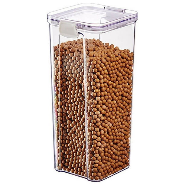 Xihbxyly Recipiente Hermético para Almacenar Granos Diversos, Diseño Compacto, Plástico Transparente, Ideal para Organizar La Cocina, Harina y Refrigerios, de 460 Ml a 1800 Ml.