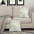 thumbnail image 3 of Vintage Floral Pillow Covers 20x20 Inch Set of 2 Sage Green and Cream Floral Throw Pillow Covers Chinoiserie Flower Pillowcases Rustic Farmhouse Cotton Linen Cushion Covers for Couch Bed Sofa Decor, 3 of 6