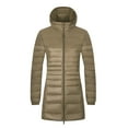 thumbnail image 4 of Uooqdmx Puffer Jacket Womens Winter Coats Solid Color Hooded Oversize Light Down Jacket Oversize Women's Down Jackets & Parkas Khaki XL, 4 of 4