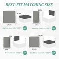 thumbnail image 2 of Snubbull Patio Furniture Cushions, Replacement Outdoor Cushions for 4-Seat Sectional Sofa,Waterproof & Zipped, Light Gray, 2 of 6