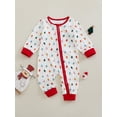 thumbnail image 4 of Suealasg Baby Girls Boys Christmas Clothes Gingerbread Man/Light String Print Long Sleeve Rompers Bodysuits Jumpsuits, 4 of 9