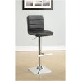 thumbnail image 2 of Bowery Hill 37'' Metal-Faux Leather Adjustable Bar Stool in Black, 2 of 2