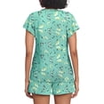 thumbnail image 5 of MINTREUS Women's Knit Pajamas Set Ruffle Sleeves Sleepwear Casual 2 Piece Pjs Soft Loungewear with Pockets, 5 of 7