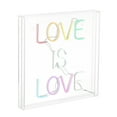 thumbnail image 2 of Love Is Love 15" Square Contemporary Glam Acrylic Box USB Operated LED Neon Light, Multi-Colored, 2 of 7