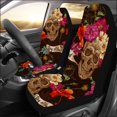 thumbnail image 2 of Juego de 2 Fundas para Asientos de Coche ABPHQTO Calaveras y Flores Universal, 2 of 3