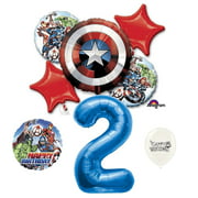 2nd Birthday Marvel Avengers Captain America Shield Balloons Bouquet