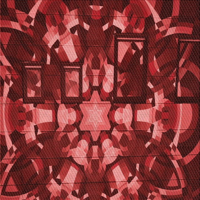 Ahgly Company Machine Washable Indoor Square Transitional Grapefruit Red Area Rugs, 6' Square