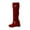 Red, variant on Fesfesfes Fuzzy Boots for Women Warm And Comfortable Suede Belt Buckle All Match Inner Heightening US:6(37)