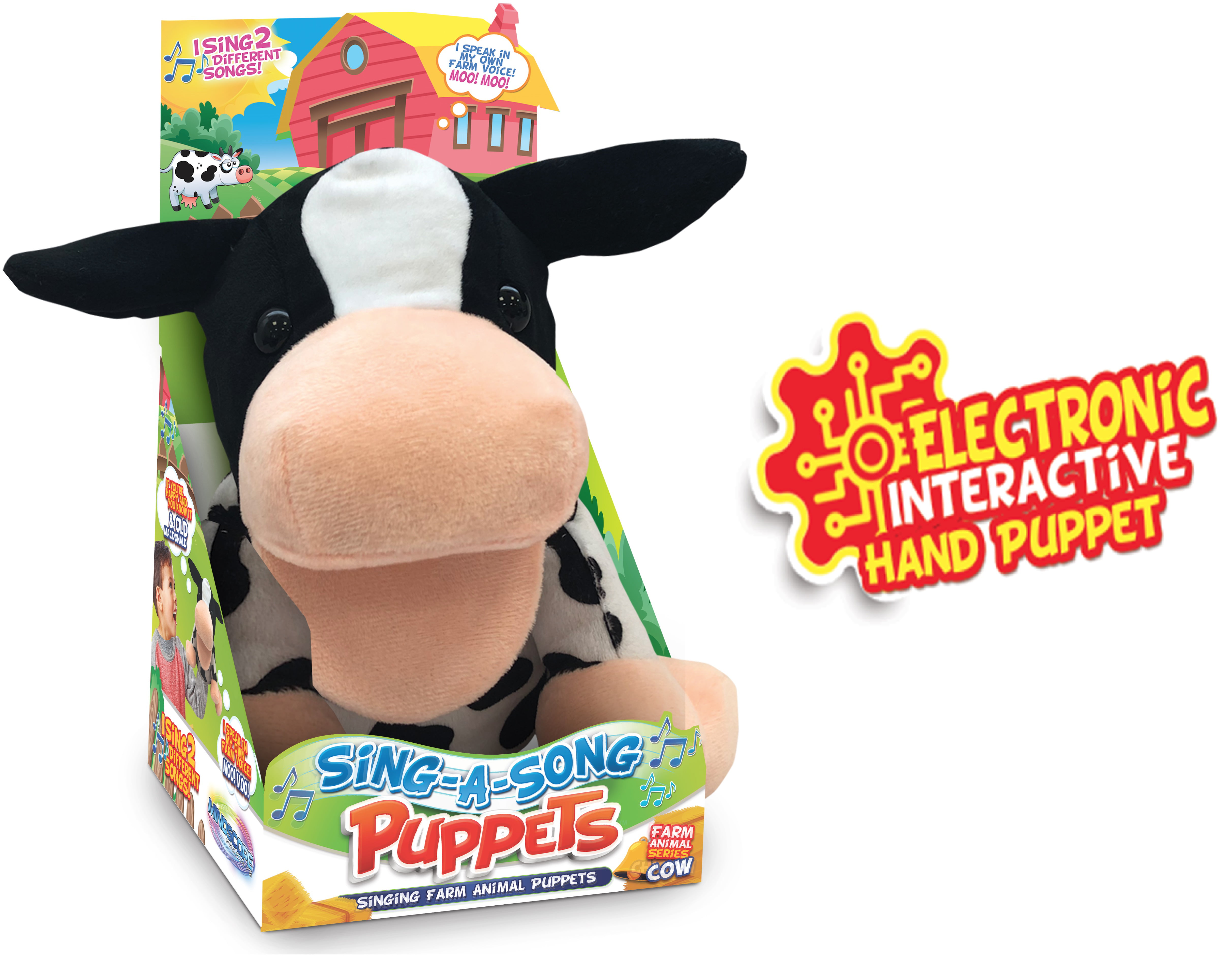 Pig Mindscope Sing-A-Song Puppets Electronic Singing Animal Puppets Make Animal Noises And Also Sing Old Macdonald And If You Are Happy And You Know It